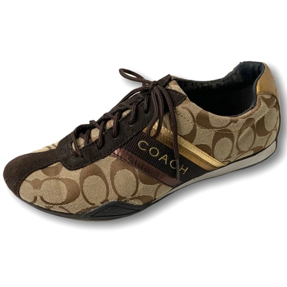 COACH Signature ‘Jayme’ Lace Up Tennis Shoes Sz 8